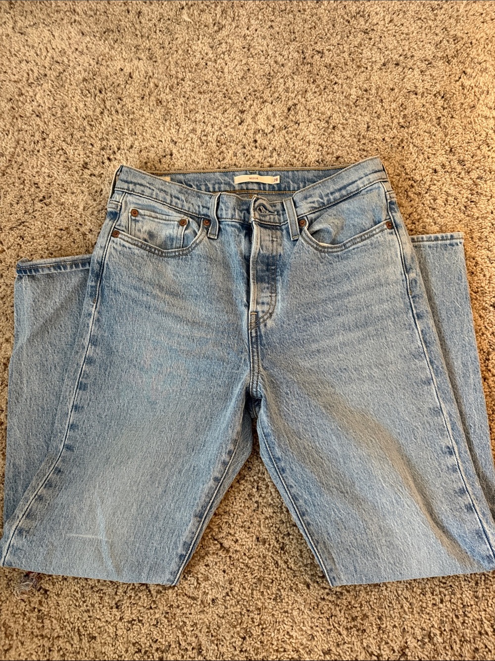 Levi's Light Blue women’s wedgy fit Straight Jeans